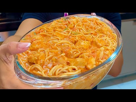 NUNCA MAIS FAÇA MACARRÃO DO MESMO JEITO! Receita Cremosa com Frango 😱 11 *