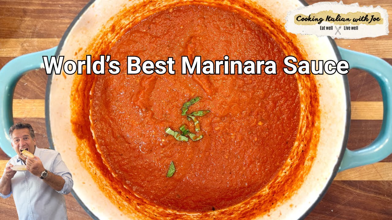 Receita Italiana: Melhor receita de molho de massas marinara do mundo com espaguete cozinhando italiano com joe 11 *