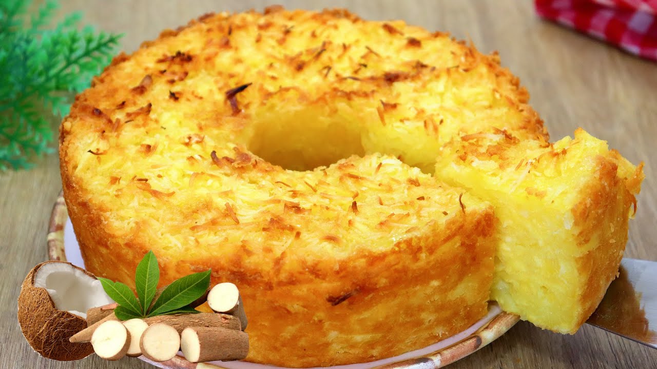 BOLO DE MANDIOCA COM COCO 11 Bolo de mandioca