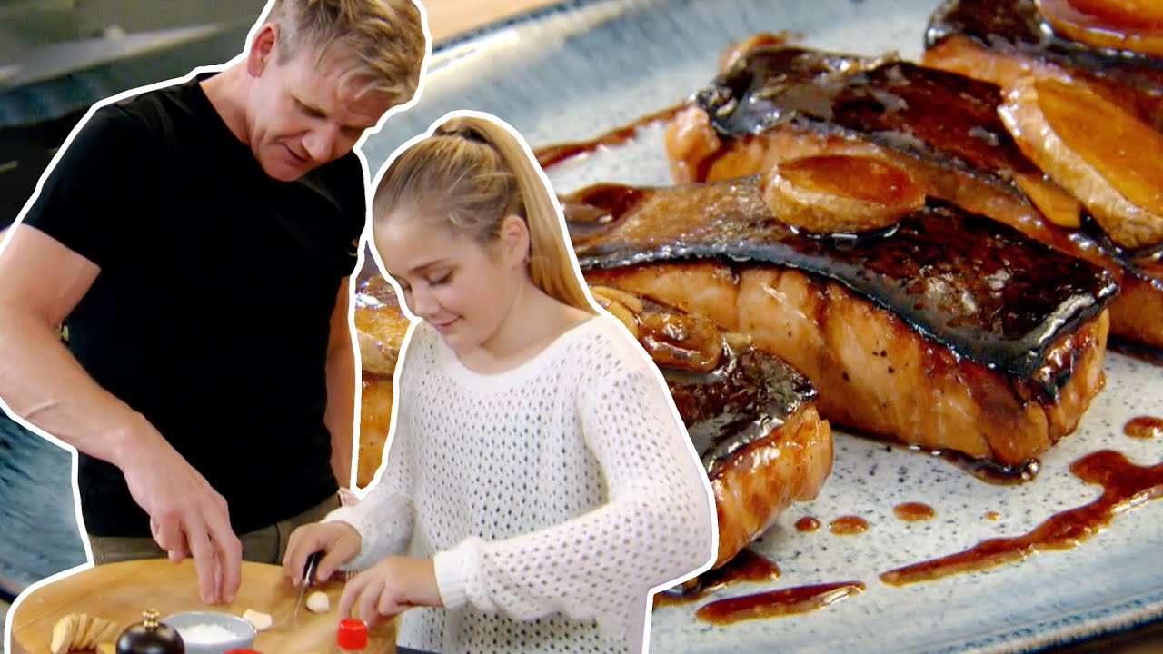 Receita Japonesa: Gordon Ramsay cozinha salmão teriyaki com sua filha 11 Teriyaki Salmon - Glazed Salmon