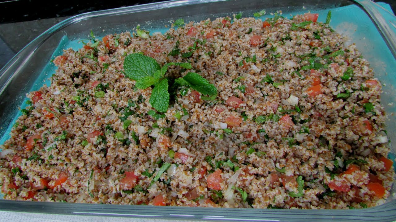 SALADA DE TABULE FEITA COM TRIGO PARA QUIBE RECEITA ÁRABE SIMPLES E FÁCIL QUE TODO O MUNDO GOSTA 11 Tabule