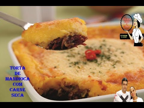 Torta de aipim com carne seca