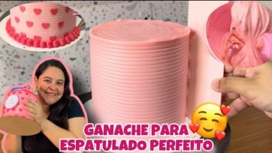 Bolo com cobertura de ganache