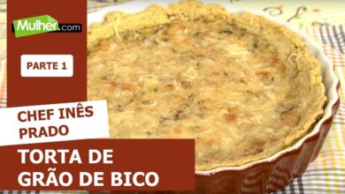 Torta de grão-de-bico com alho