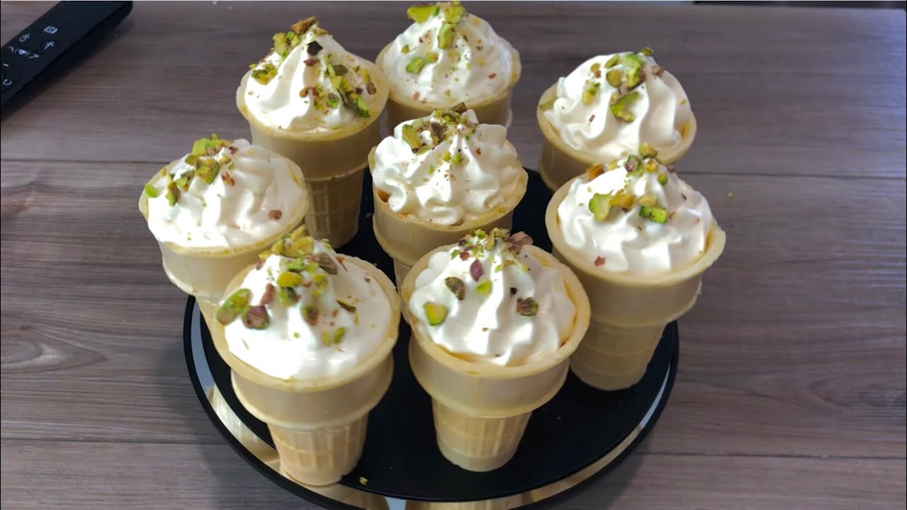 Receita Russa: Sorvete em copos de waffle 11 GOST em xícaras de wafer. Muito saboroso 11 *